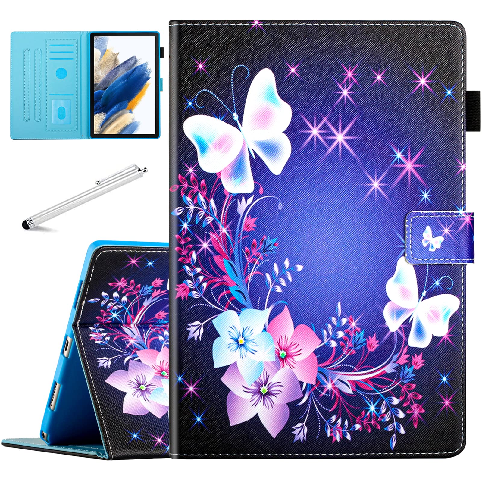 Fancity Samsung Galaxy Tab A7 10.4 2020 Case, Samsung Tab A7 Case, Protective Stand Case with Auto Sleep/Wake for Galaxy Tab A7 10.4" 2020 Tablet (Model SM-T500/T505/T507), Butterfly