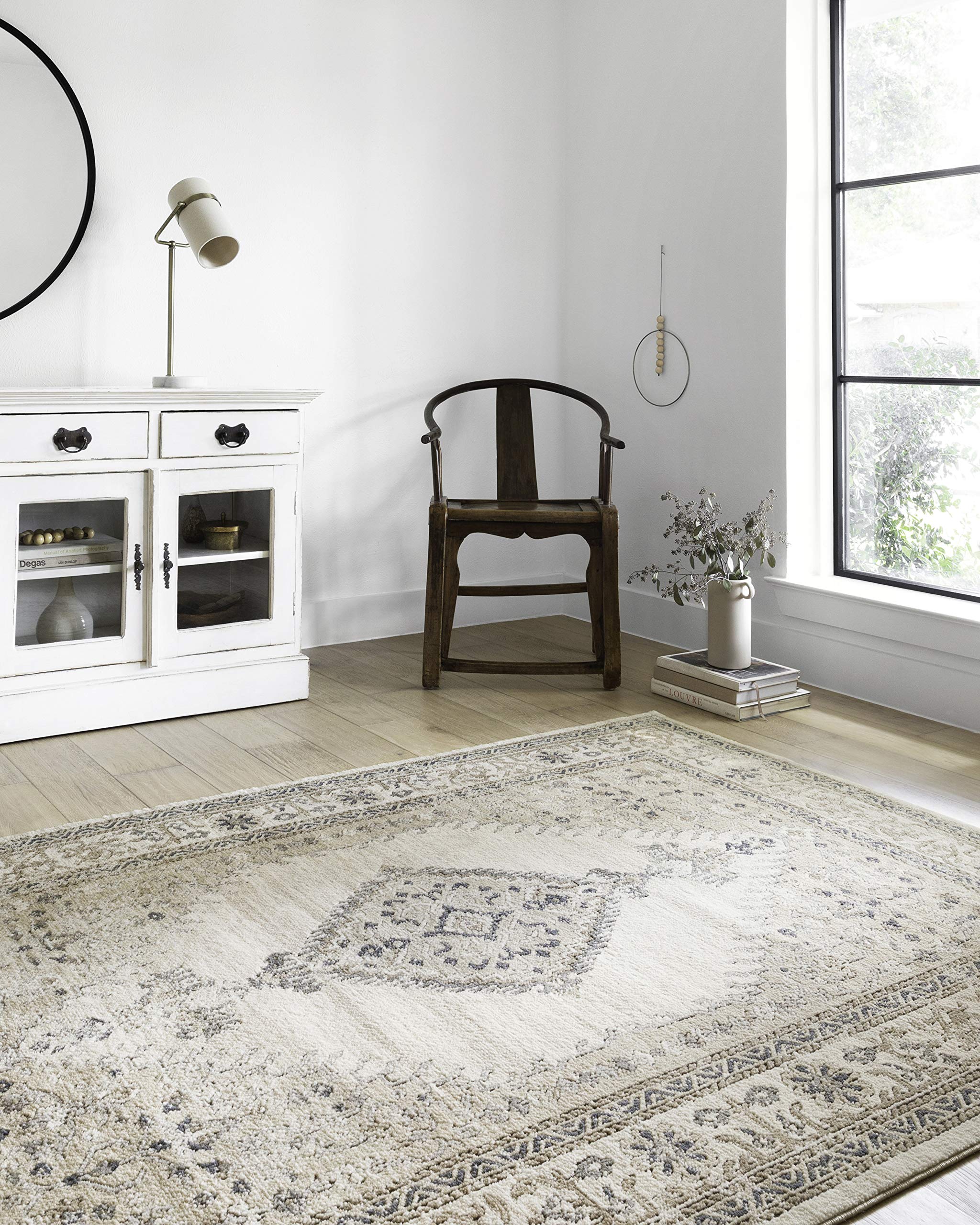 Loloi Teagan Collection TEA-02 Oatmeal/Ivory 9′-9″ x 13′-6″ Area Rug, Large, Soft Neutral Rug, High-Traffic for Living Room, Bedroom, Home Office, Dining Area