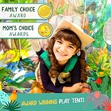 W&O Jungle Adventure Play Tent with Jungle Sounds for Kids - Pop Up Tent view 5