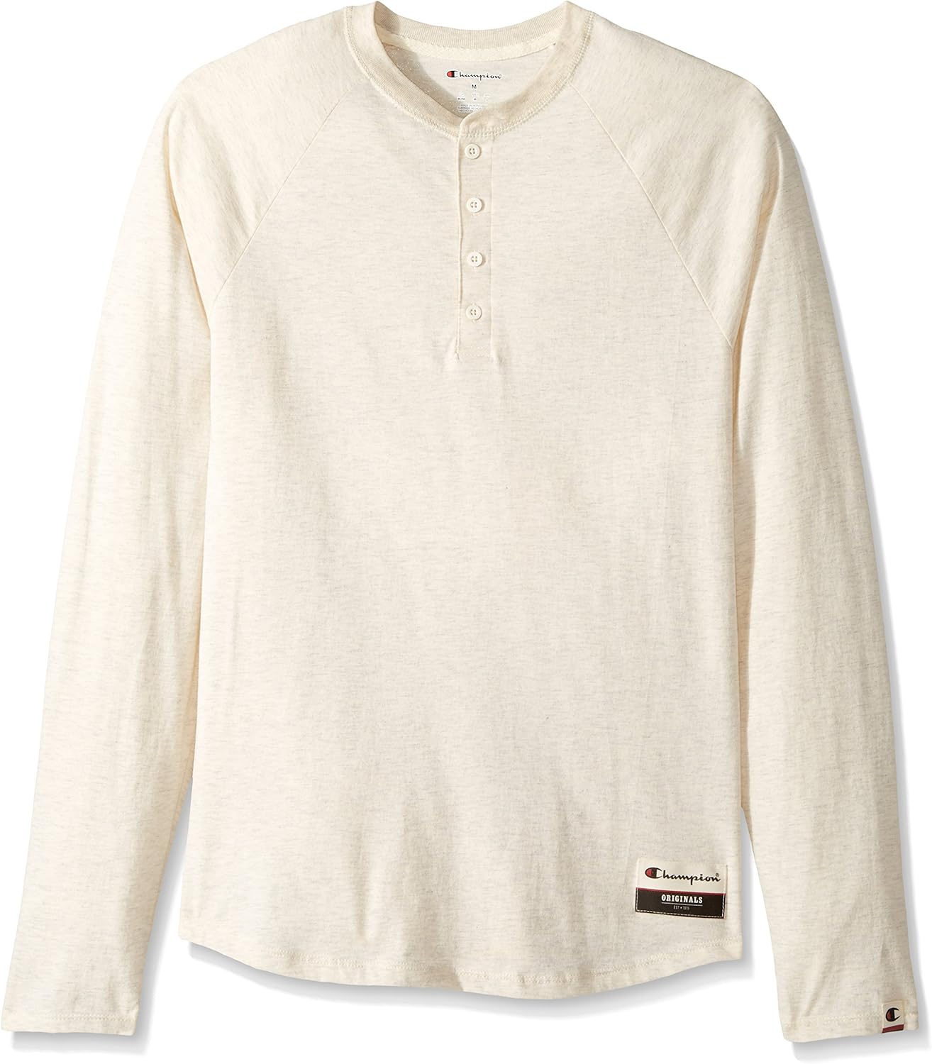 Champion Men's Authentic Originals Long Sleeve Henley at  Men’s Clothing store