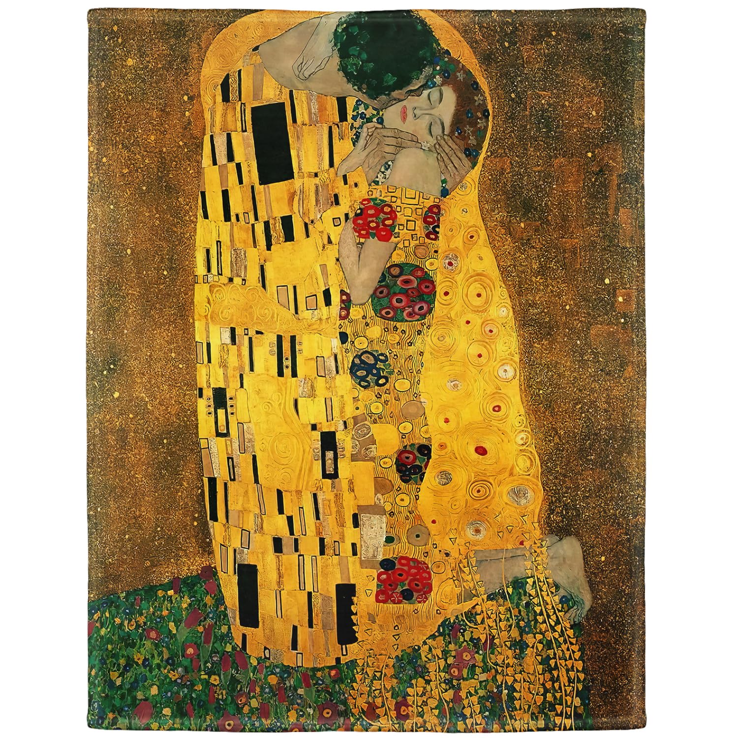 YISUMEI - Gustav Klimt Der Kuss Soft Flannel Blanket 150 x 200 cm