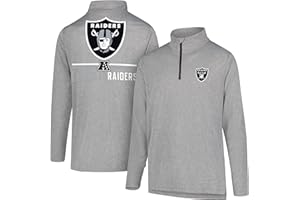 Ultra Game NFL Official Adults Super Soft Quarter Zip Long Sleeve T-Shirt