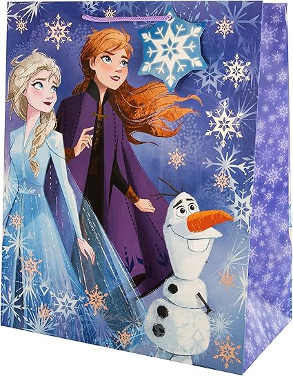 Immagini Natale Frozen.Grande Sacchetto Regalo Di Natale Di Hallmark Frozen Ii Design Amazon It Cancelleria E Prodotti Per Ufficio