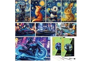 TOULIDEIFARIA Scratch Art Books for Adults Scratch Painting Paper Paint by Scratch Kits for Adults Arts and Crafts（Animal & Punk）