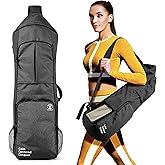 WARRIOR2 Yoga Mat Bag Carrier - Large Pockets & Water Bottle Holders. Yoga Backpack Fits 0.5" Thick x 26" Wide Mats. Hands-Free, Left-Right Switchable, Yoga, Gym, Cycling