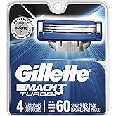Gillette Mach3 Turbo Cartridges, 4 Count