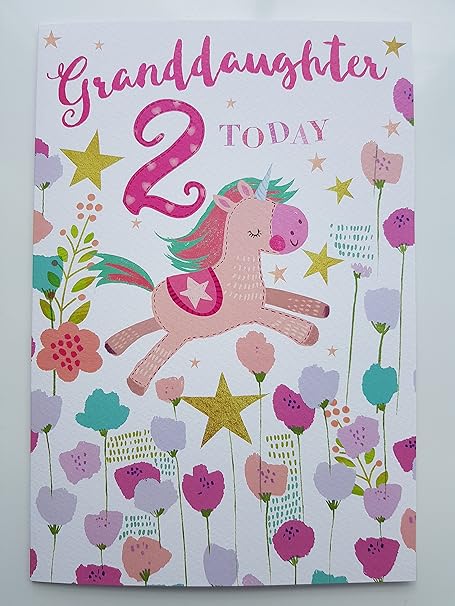 granddaughter's second birthday card