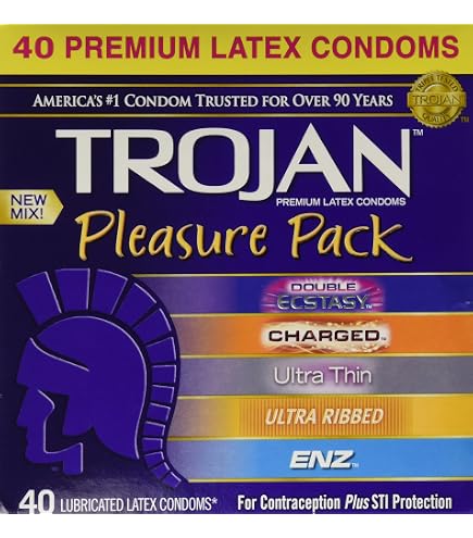 Trojan Ultra Smooth Double Ecstasy Lubricated Condoms – Premium Latex, 10 Count