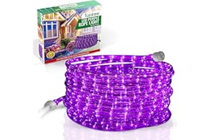 Tupkee LED Rope Light Purple - for Indoor and Outdoor use, 24 Feet (7.3 m) - 10MM Diameter - 144 LED Long Life Bulbs Rope Tube Lights