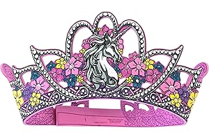 Liontouch Princess Crown for Girls | Costume Accessory with Flower & Unicorn Decoration for Toddlers' Dress-Up & Cosplay
