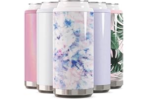 MAARS DRINKWARE Maars Skinny Can Cooler for Slim Beer & Hard Seltzer | Stainless Steel 12oz Sleeve, Double Wall Vacuum Insulated Drink Holder - Tie Dye