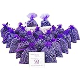 Pura Aide Lavender Sachets Pre-Filled for Refreshing Drawers Closets Dressers Shoe Boxes Wedding Toss Home Fragrance Fresh Sc