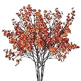 Mandy's 6pcs Burnt Orange Artificial Flowers Silk