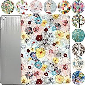 iPad 10.2 Case 2020 iPad 8th / 2019 iPad 7th Generation Slim Smart Protective Cover with Soft TPU Clear Back & Viewing/Typing Stand for iPad 10.2" iPad 8 / iPad 7 Gen Auto Sleep/Wake - Yarn Flowers