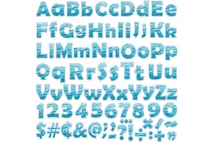CHIAZLLTA 260pcs Letters Combo Pack Set Ocean Sea Water Colorful Classroom Decorations Alphabet Letters Numbers Bulletin Board Block Accents Cutouts for Students Kids