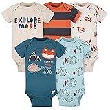 Gerber Baby Boys' 5-Pack Variety Onesies Bodysuits