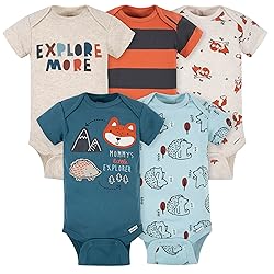 Gerber Baby Boys' 5-Pack Variety Onesies Bodysuits