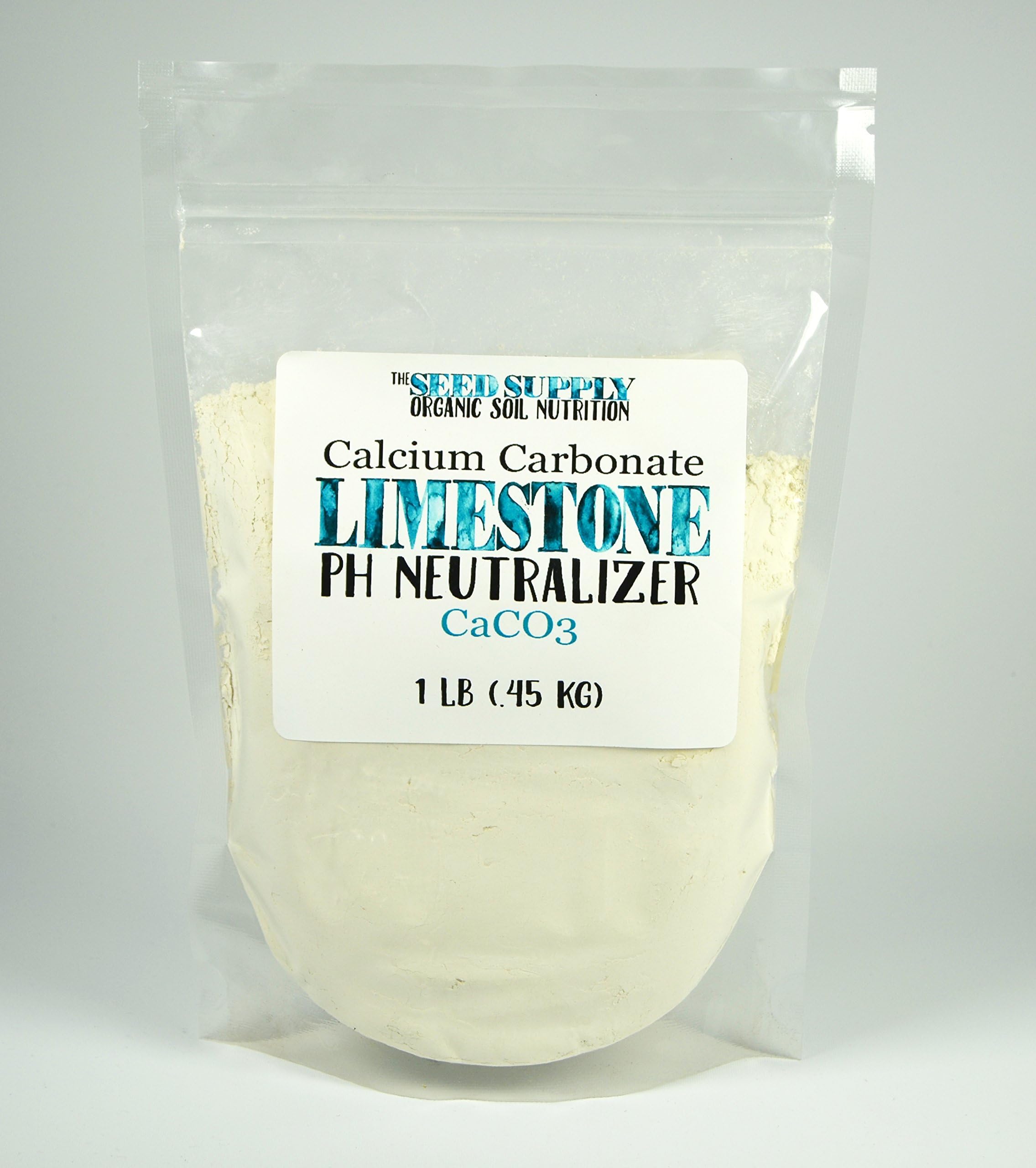 1 Pound - Calcium Carbonate - Limestone Powder - Rock Dust - Great Soil Amendment and Fertilizer with Endless Uses - Bulk by Raw Supply