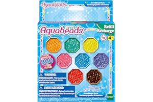 Aquabeads Jewel Bead Pack - Arts & Crafts Bead Refill Kit for Kids 4+ - Expand Your Aquabeads Creations with 800+ Jewel Beads in 8 Colors