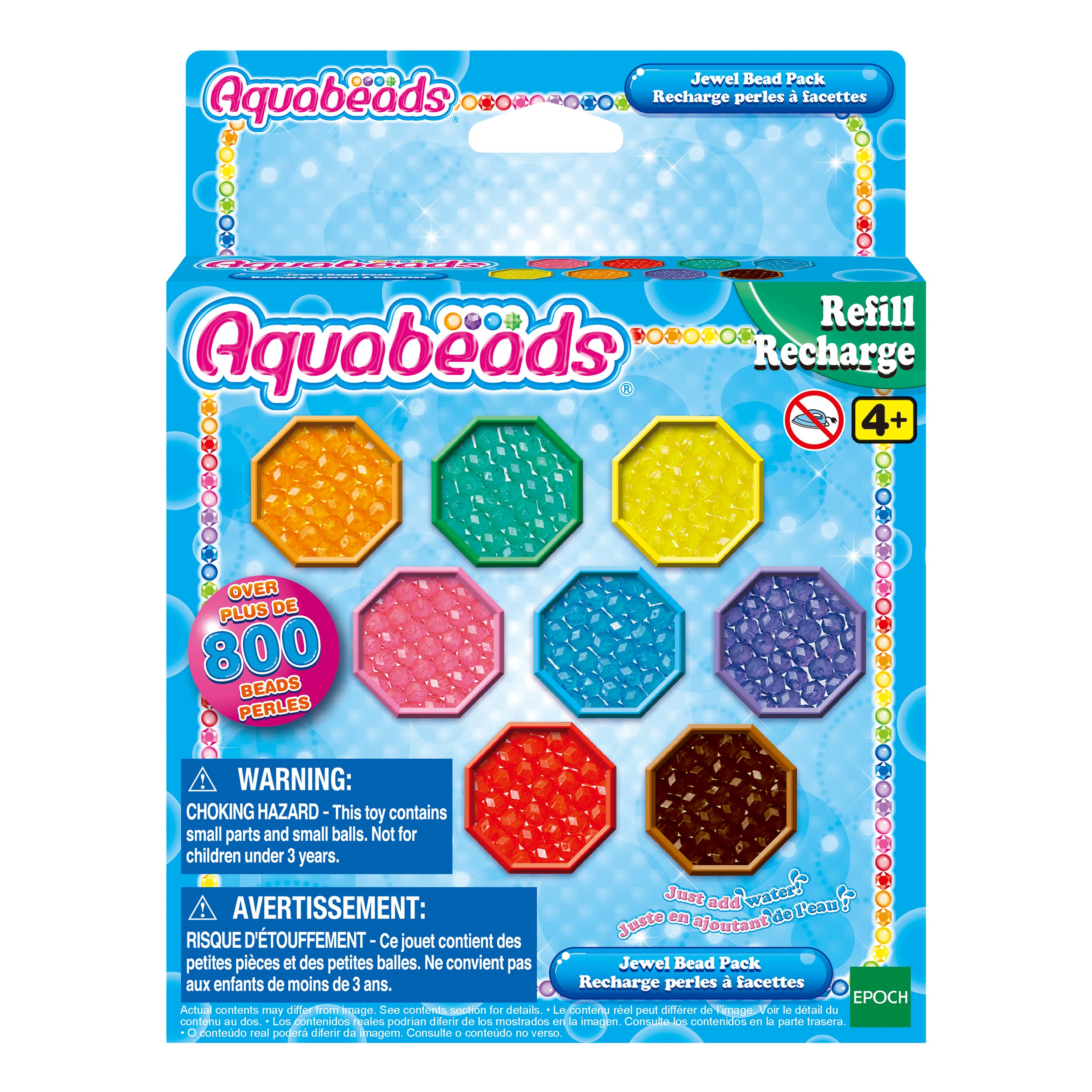 Photo 1 of Aquabeads Jewel Bead Pack - Arts & Crafts Bead Refill Kit for Kids 4+ - Expand Your Aquabeads Creations with 800+ Jewel Beads in 8 Colors