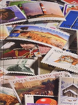 Leuchtturm Briefmarken-Sammel-Album, Einsteckbuch Stamp DIN A4, 32 Schwarze Seiten, unwattierter Einband