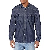 Amazon Essentials Men's Denim Shirt Long Sleeve - Regular-Fit Denim Shirt
