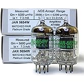 Riverstone Audio - Tested/Matched Pair (2 Tubes) 7-Pin JAN 5654W Fully-Tested Vacuum Tubes - Upgrade for 6AK5 / 6J1 / 6J1P /