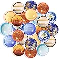 Tivcck 24 Pcs Bouncy Balls,Small Bouncing Balls,Space Solar System Planet Theme Bouncy Balls,32mm Rubber Balls for Kids Party Favors Prizes Birthday Gift Bag Filling (Planet Bouncy Balls)