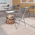 EMMA + OLIVER Premium Steel Folding Right Handed Tablet Arm Chair