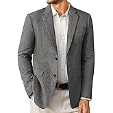 Vssjavun Mens Sport Coats Casual Blazer Two Button Lightweight Business Suit Jacket