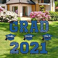 Tatuo 11 Pieces Graduation Yard Sign Decorations Congrats Graduation Lawn Signs 2021 Grad Yard Signs with 23 Stakes for…