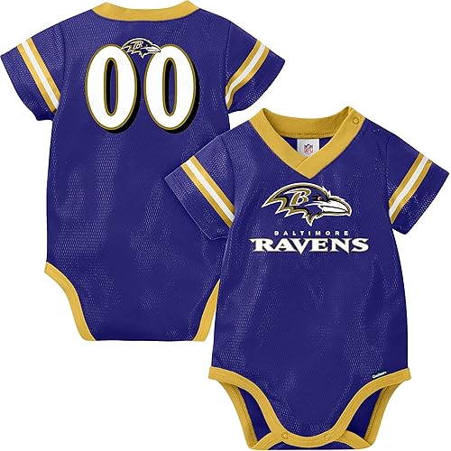 NFL Baby Boys' Dazzle Bodysuit, Baltimore Ravens, 18 Months