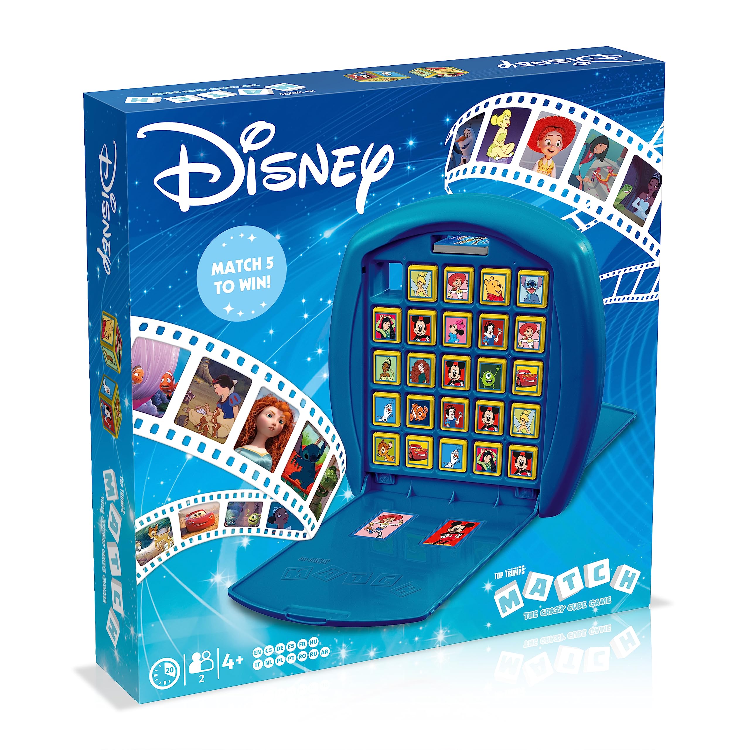WINNING MOVES Top Trumps Match Disney Classics Board Game, Play with your favourite characters including Nemo, Bambi, Snow White and Stitch, for ages 4 Plus