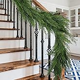 MDSTBN 6ft Christmas Garland Realistic Extra Full Cedar Faux Cedar for Mantle Stairs Home Fireplace Wall Indoor Outdoor Holiday Party Decoration