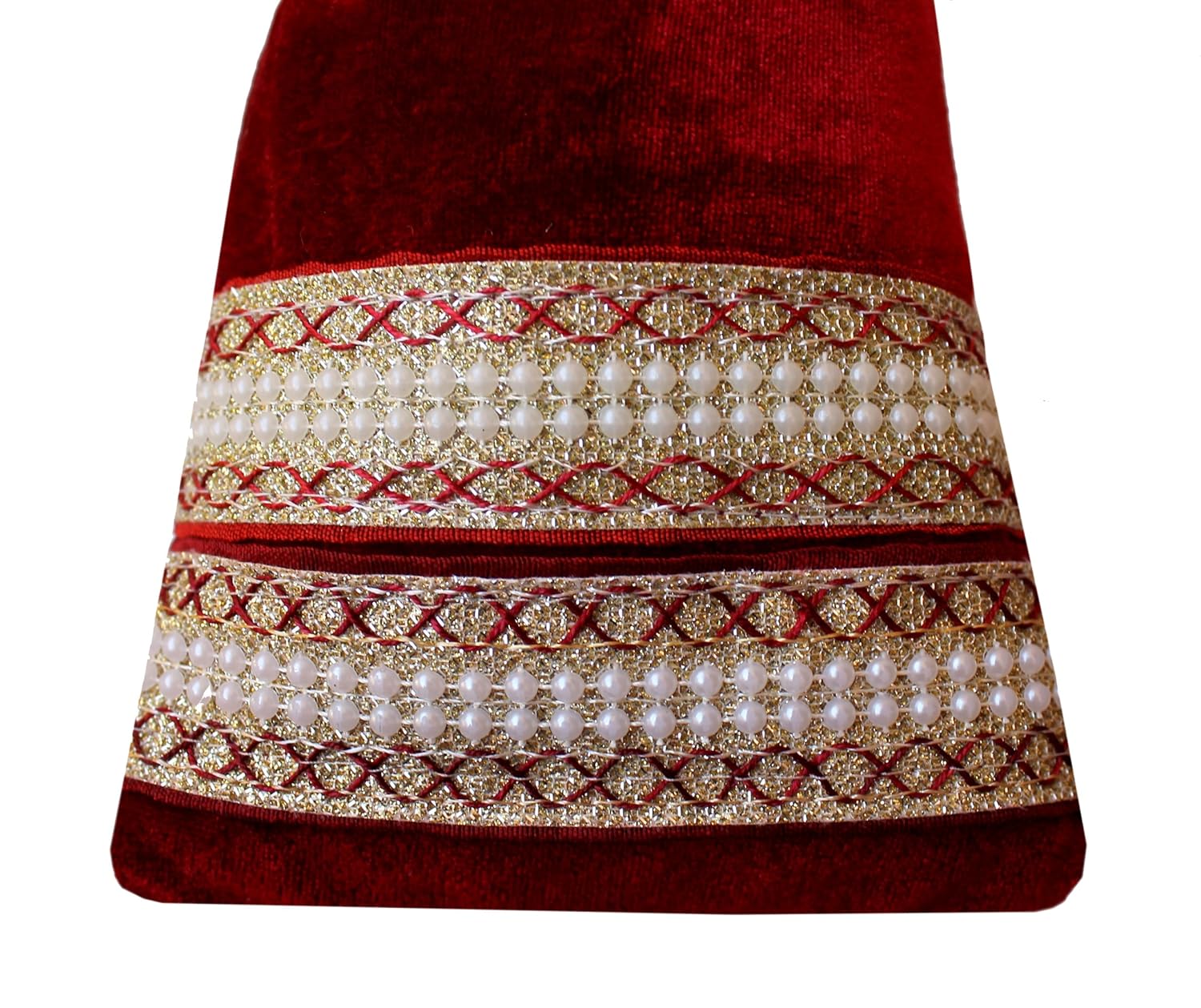 milan's creation women's cotton potli bag (red, marvelpotli)