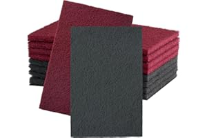 SANDPROX 6” x 9” Scuff Pads for Paint Prep,5 Each of Maroon&Gray, Total 10PCS,Abrasive Pads for Scuffing,Surface Adhesion Preparation,Cleaning,Scotch Abrasive Brite Pad