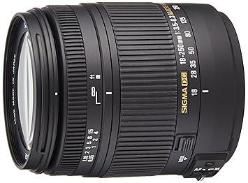 Sigma 18-250mm F3,5-6,3 DC Macro OS HSM Objektiv (62 mm Filtergewinde) für Sony A-Objektivbajonett