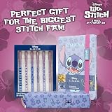Disney Stitch Stationery Set A5 Notebook Pencil Case 6 Pens Blue view 3