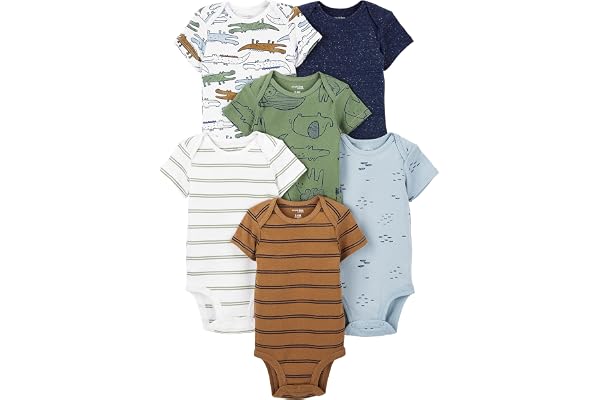 Simple Joys by Carter's Boys' 6-Pack Short-Sleeve Bodysuit