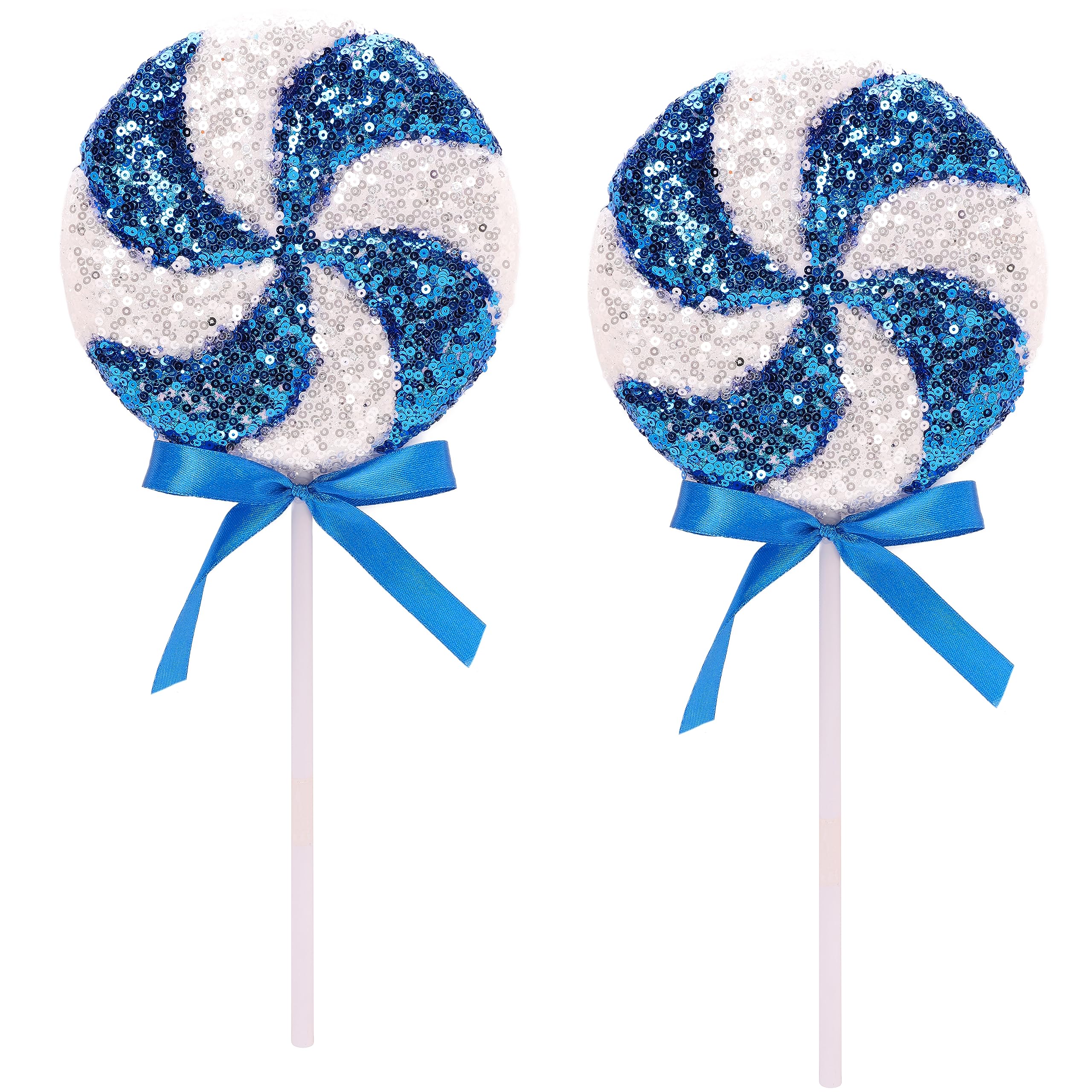 Christmas Concepts® Pack of 2 360mm (14,2") Giant Sparkly Sequin Lollipop Christmas Decoration – Christmas Tree Ornaments – 11 Colours Available