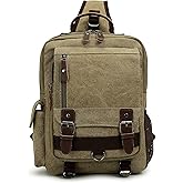 Sechunk Canvas Messenger Bag Sling Bag Crossbody Bag Shoulder Bag Retro Cross Body Handbags