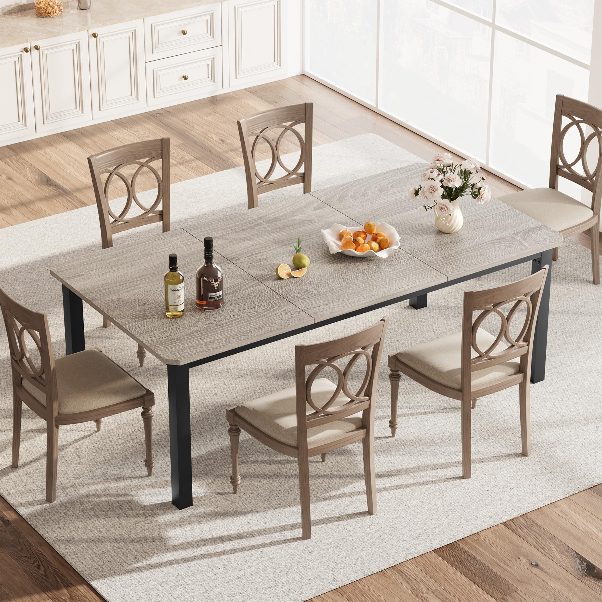 Photo 1 of **table top onlyIDEALHOUSE Industrial Dining Table for 68 People, 78.7" Long Rectangle Table - Grey(Only Table)