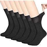 LIFPAU Diabetic Socks for Men & Women, Loose Cuff Non Binding Socks, Seamless Toe, 6 Pairs Extra Wide