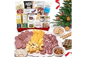 GIFTWORLD Christmas Gift Basket, Meat and Cheese Gift Baskets for Men and Women - Delicious Condiments with Dubai Chocolate, Charcuterie Food Gift Basket