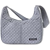 Bella Taylor Blakely - Hobo Shoulder Bag for Women - Lightweight Quilted Fabric Purse with Pockets