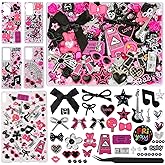 Umillars 1740 Pcs Junk Case Charms Kit, Junk Phone Case for Customizing DIY, Letter Beads, Kawaii Nail Accessories Flatback Beads, Star, Love, Rhinestones, Candy Bow Charms, Cute Decors for DIY Crafts