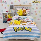 Pokémon Official Duvet Set Single Pikachu Reversible Poly-cotton Bedding view 3