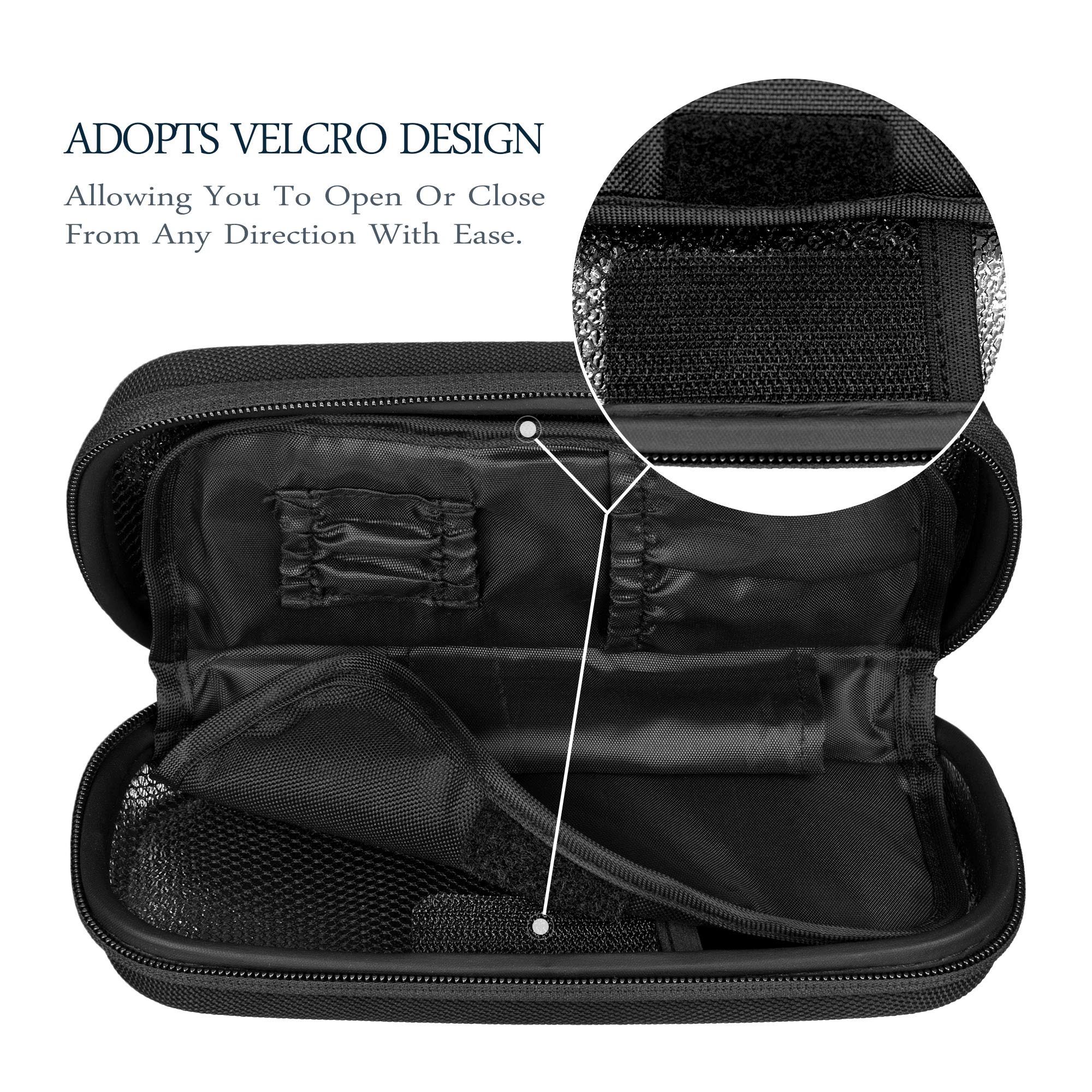 SHBC Insulin Cooler Travel Case for Diabetic Organize Medication Insulated Cooling Bag with 2 Ice Packs Black