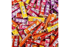 Fusion Sweets And Snacks PEZ Candy Refills, Assorted Fruit Flavors, 1 Pound Bulk Bag - Strawberry, Lemon, Orange, Cherry, Raspberry and Grape Flavors