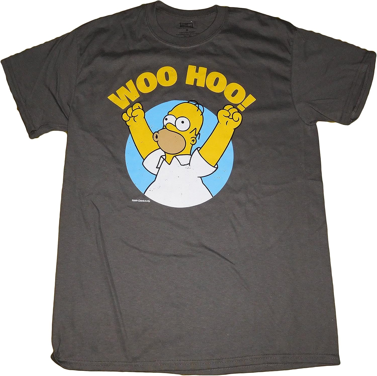 Amazon Com The Simpsons Homer Simpson Woo Hoo Circle Design Mens T Shirt X Large Clothing